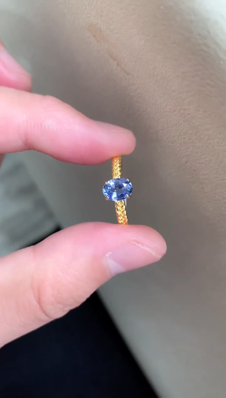 【闪购商品】蓝宝石戒指银S925镶嵌戒指