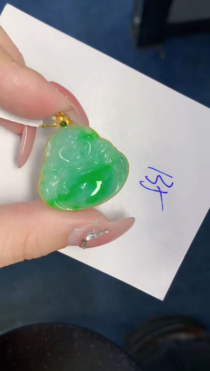 【闪购商品】翡翠颈饰18K金镶嵌000000000
