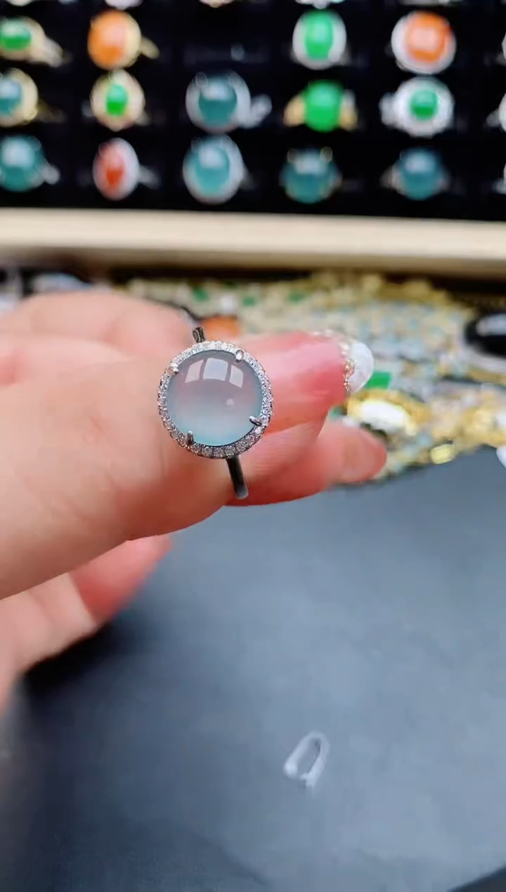 【闪购商品】翡翠戒指银S925镶嵌50805