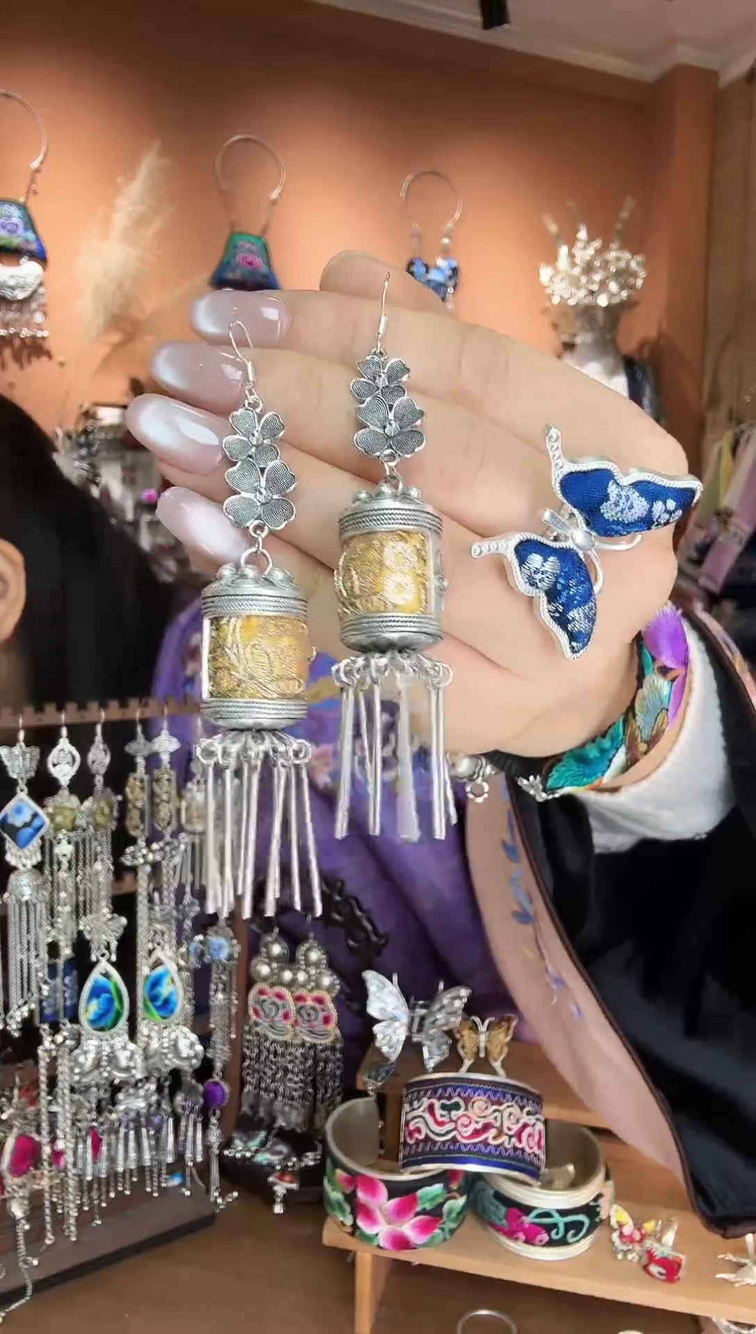 刺绣纯手工民族风耳环