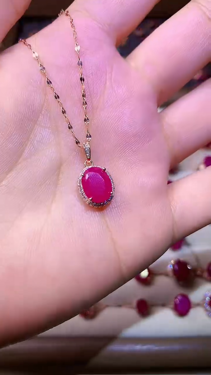 【闪购商品】红宝石颈饰银S925镶嵌0000