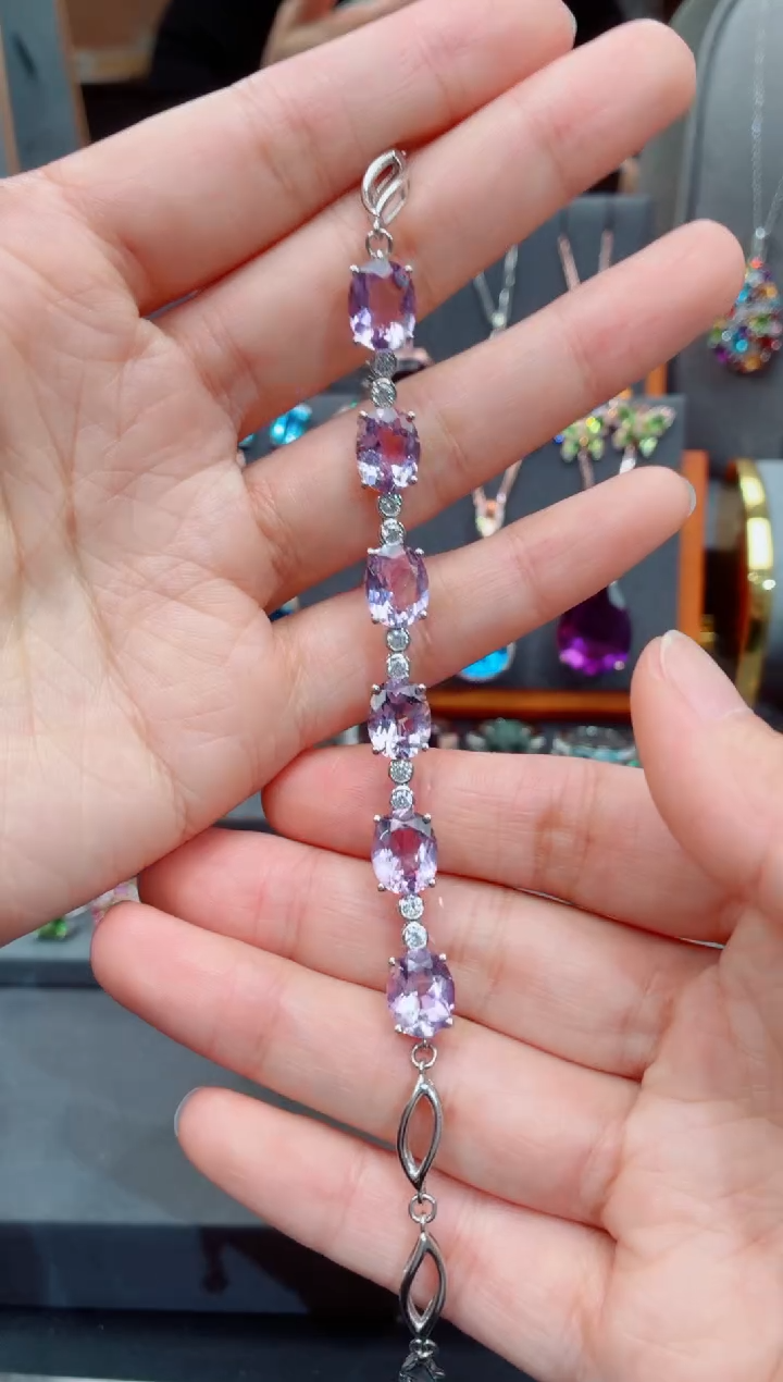 银S925镶嵌手链水晶水晶手链