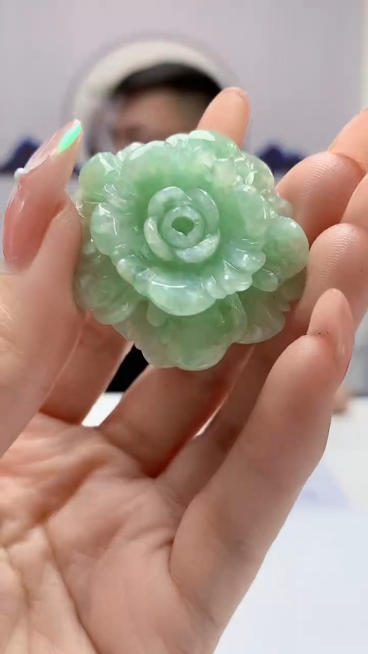 【闪购商品】定制翡翠未镶嵌5152DD-毛货挂件花牌101
