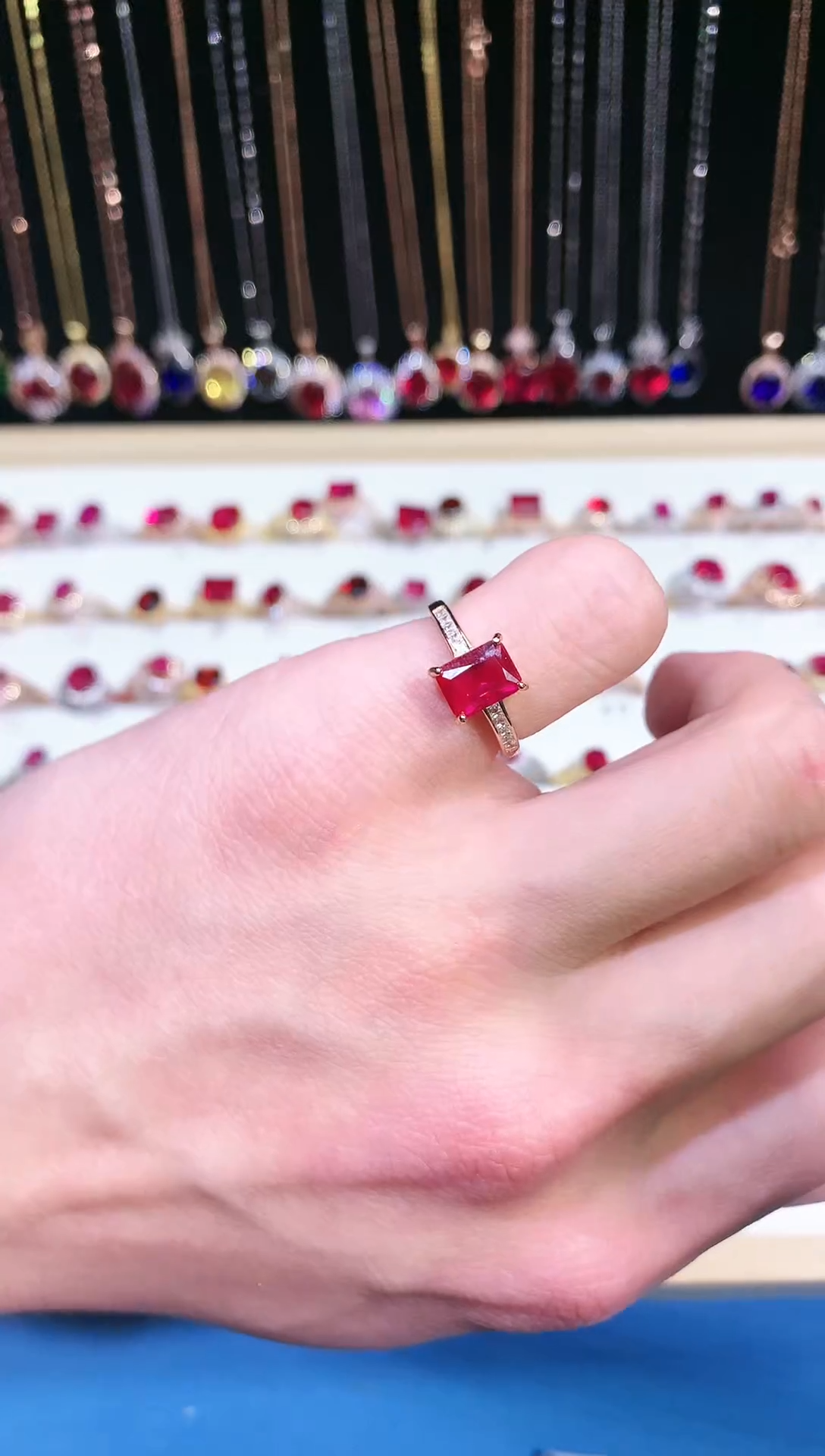 【闪购商品】红宝石戒指银S925镶嵌11111