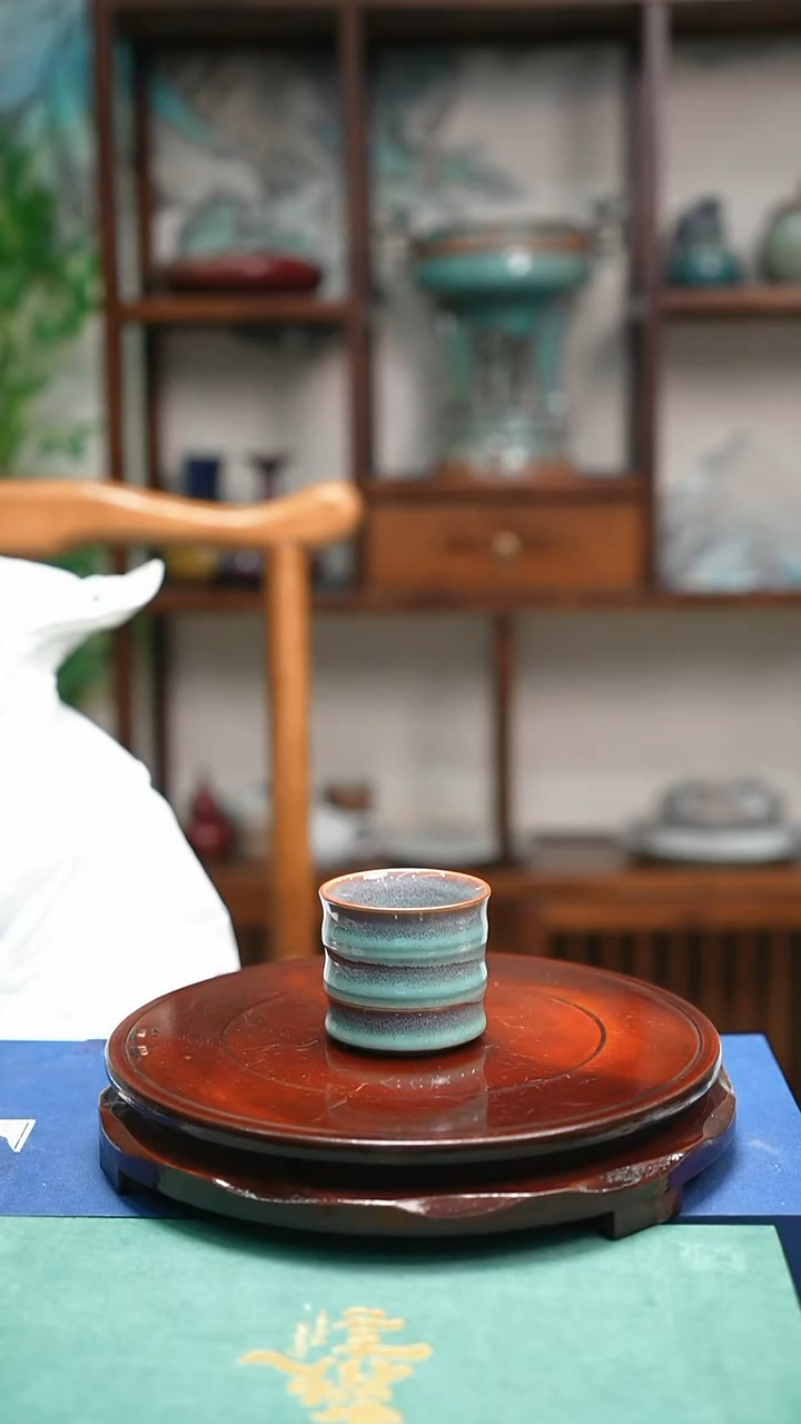 钧瓷主人杯竹节杯