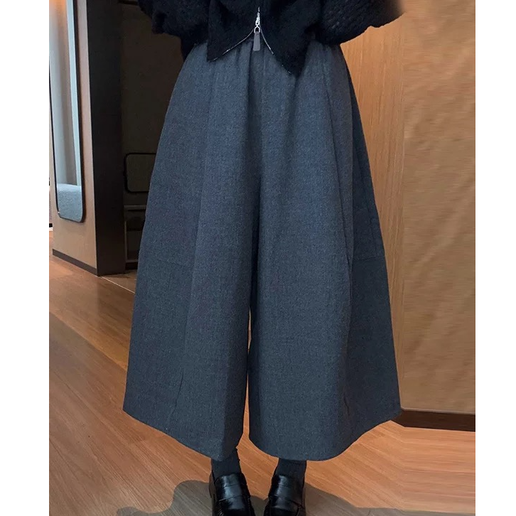 【商场品质】韩系慵懒松紧腰 极简小个子洋气时尚休闲裤 QS 09274