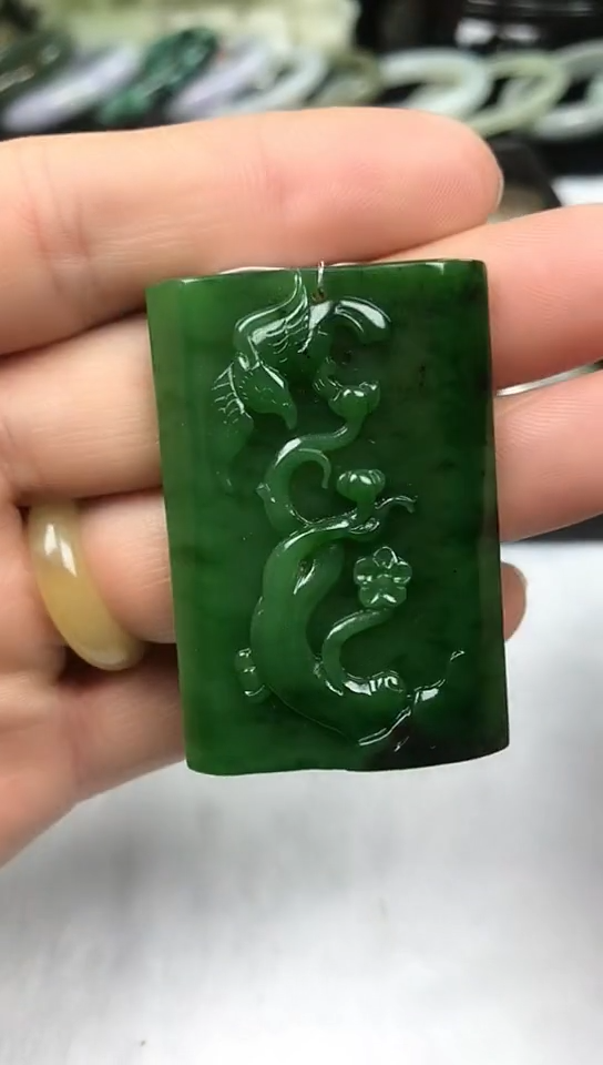 【闪购商品】和田玉（碧玉）颈饰未镶嵌无事牌