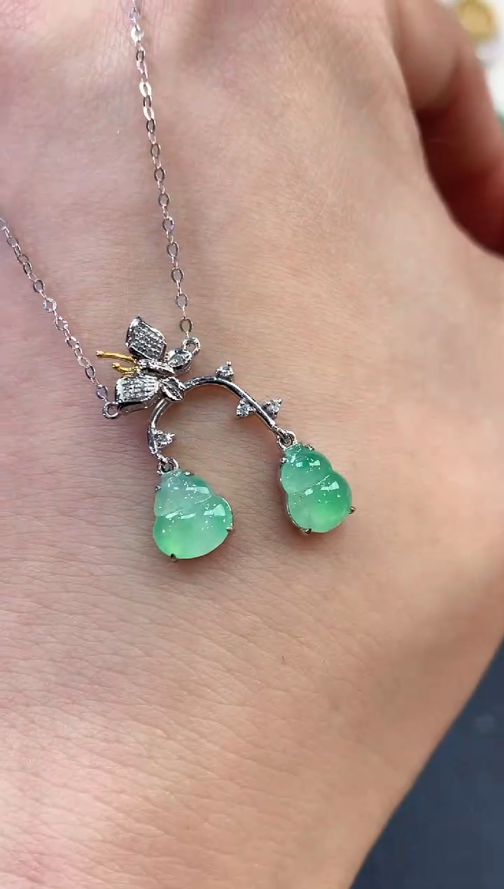 【闪购商品】翡翠吊坠(不含链)18K金镶嵌 C5