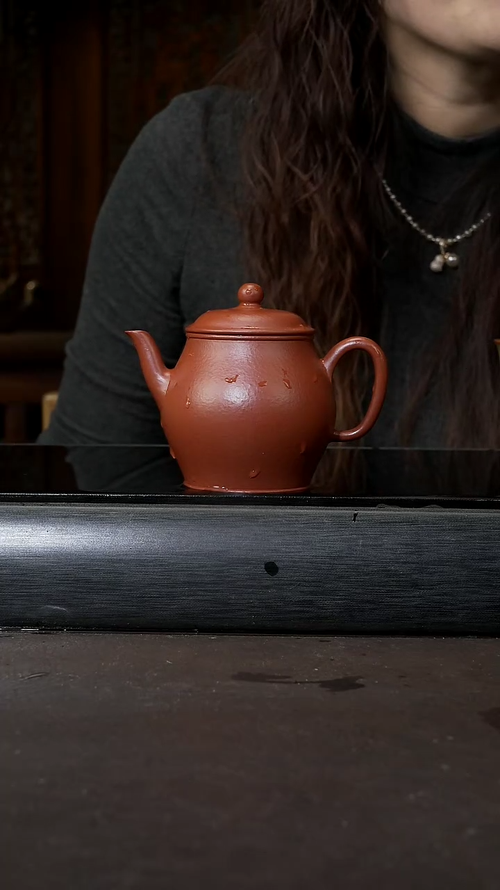 【闪购商品】紫砂茶杯朱泥 瓮形壶 160cc 049