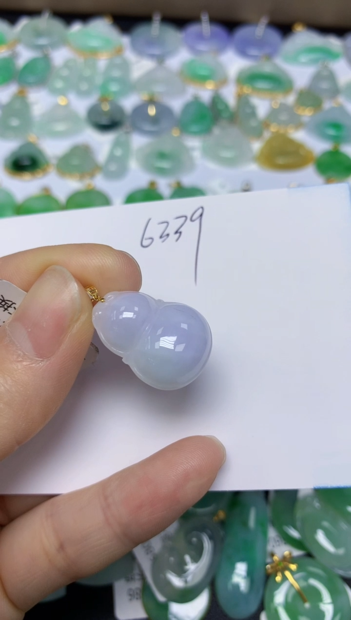 【闪购商品】翡翠挂件18K金镶嵌 天然翡翠A货