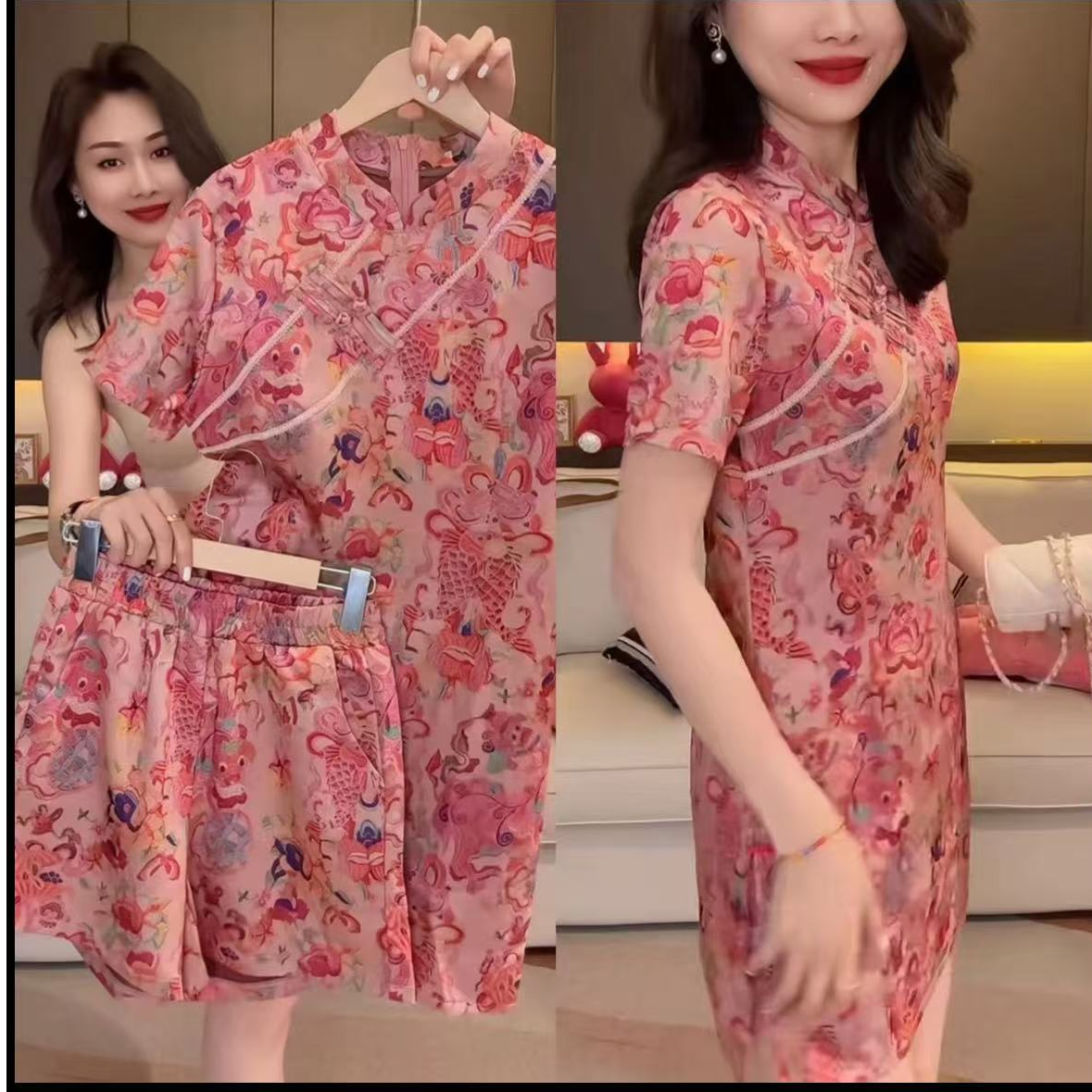 2025夏季新款时尚显瘦气质女士网红洋气两件套百搭款