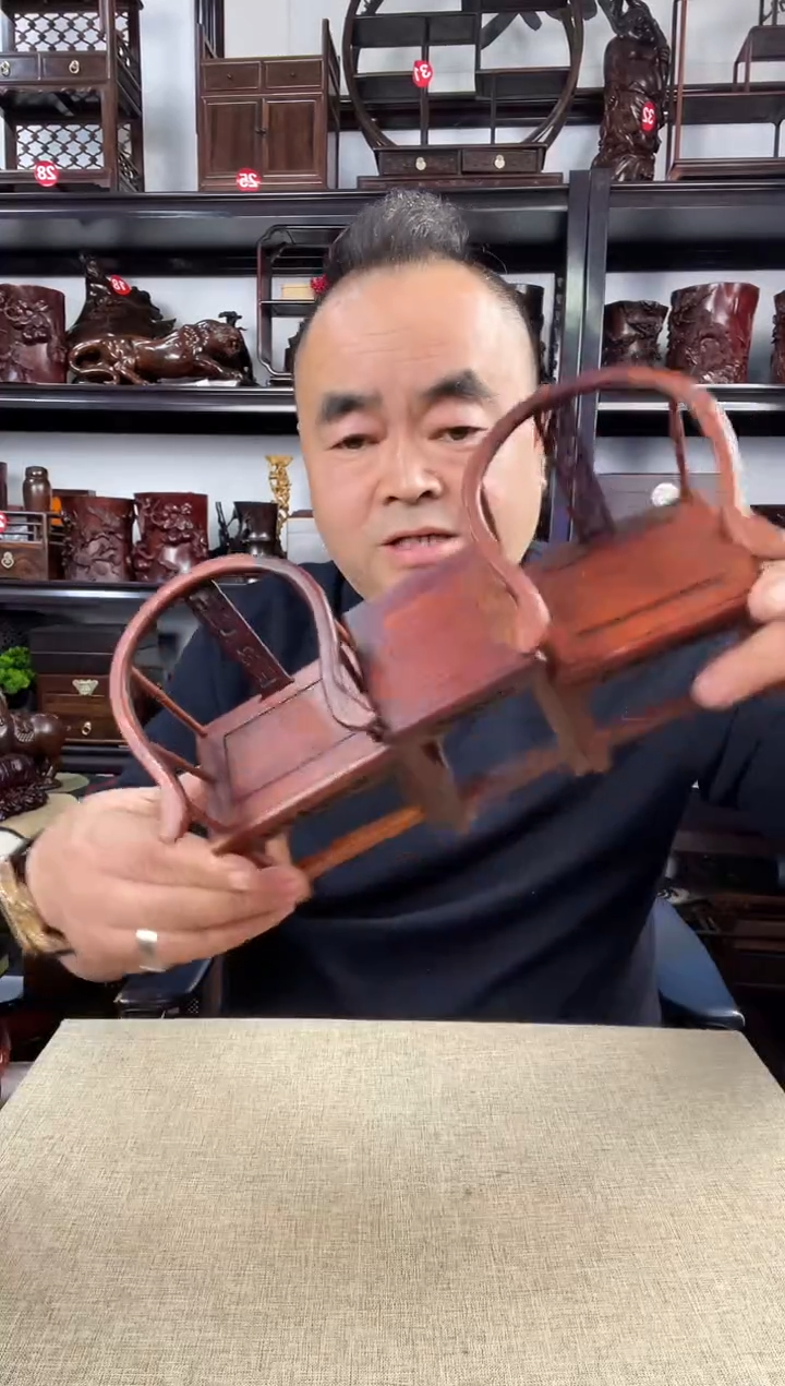 木老李红木工艺品圈椅一套