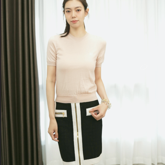 95新 MIU MIU/缪缪 打底衫38码粉色/250818SJD5J16
