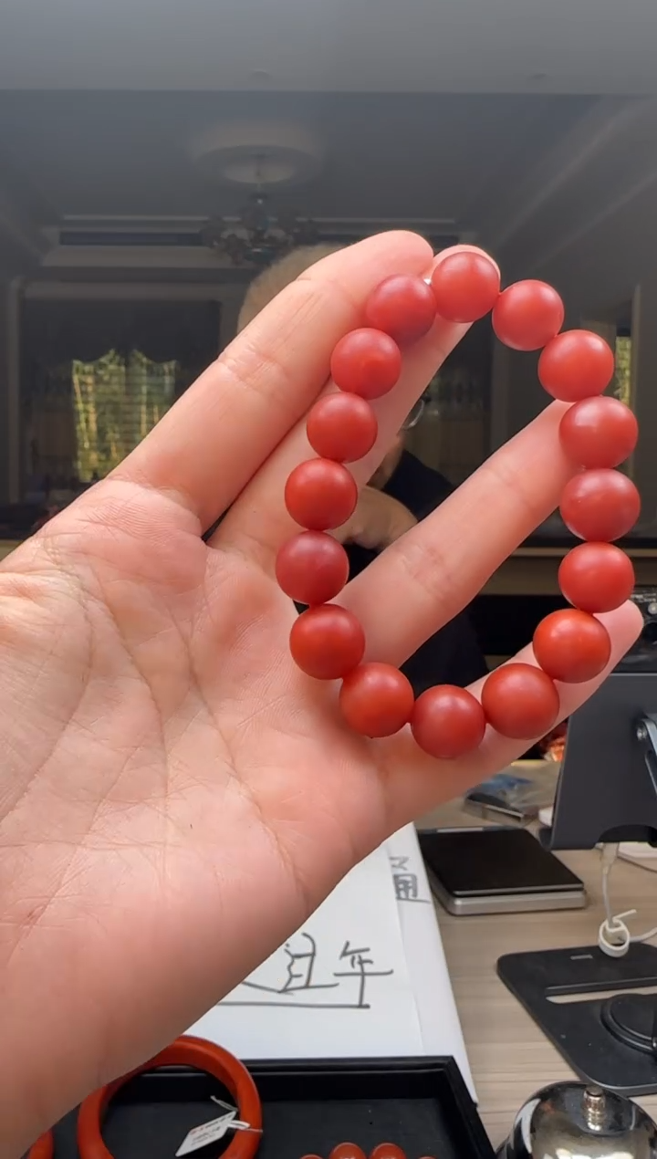 【闪购商品】南红玛瑙12mm阿东寨手串圆珠未镶嵌多样性发一件