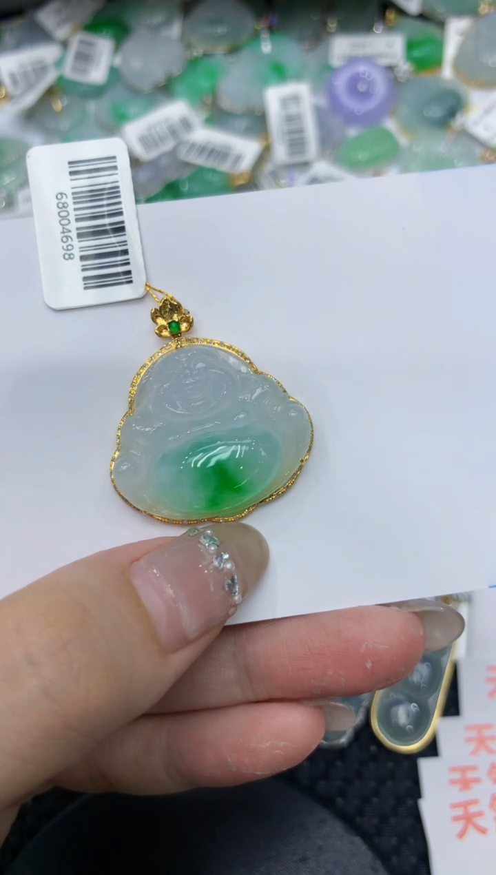 【闪购商品】翡翠颈饰18K金镶嵌222222222