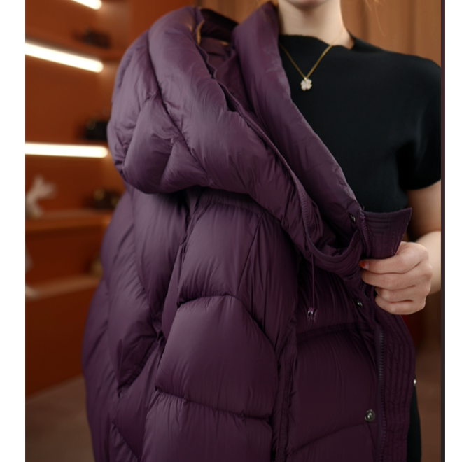 （甄选大朵鸭绒）时尚高端减龄羽绒服气质显瘦保暖冬季外套