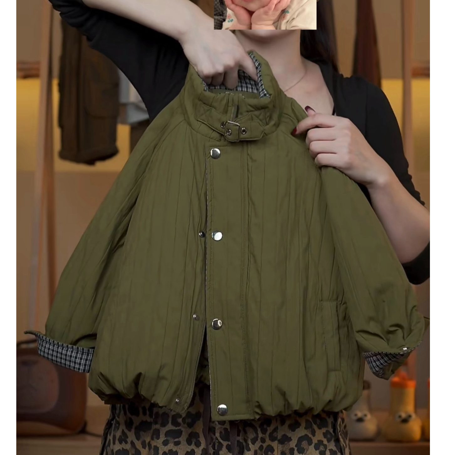 【小饭团】冬季男女童时尚韩版宽松外套夹棉加厚立领棉服HBB8281