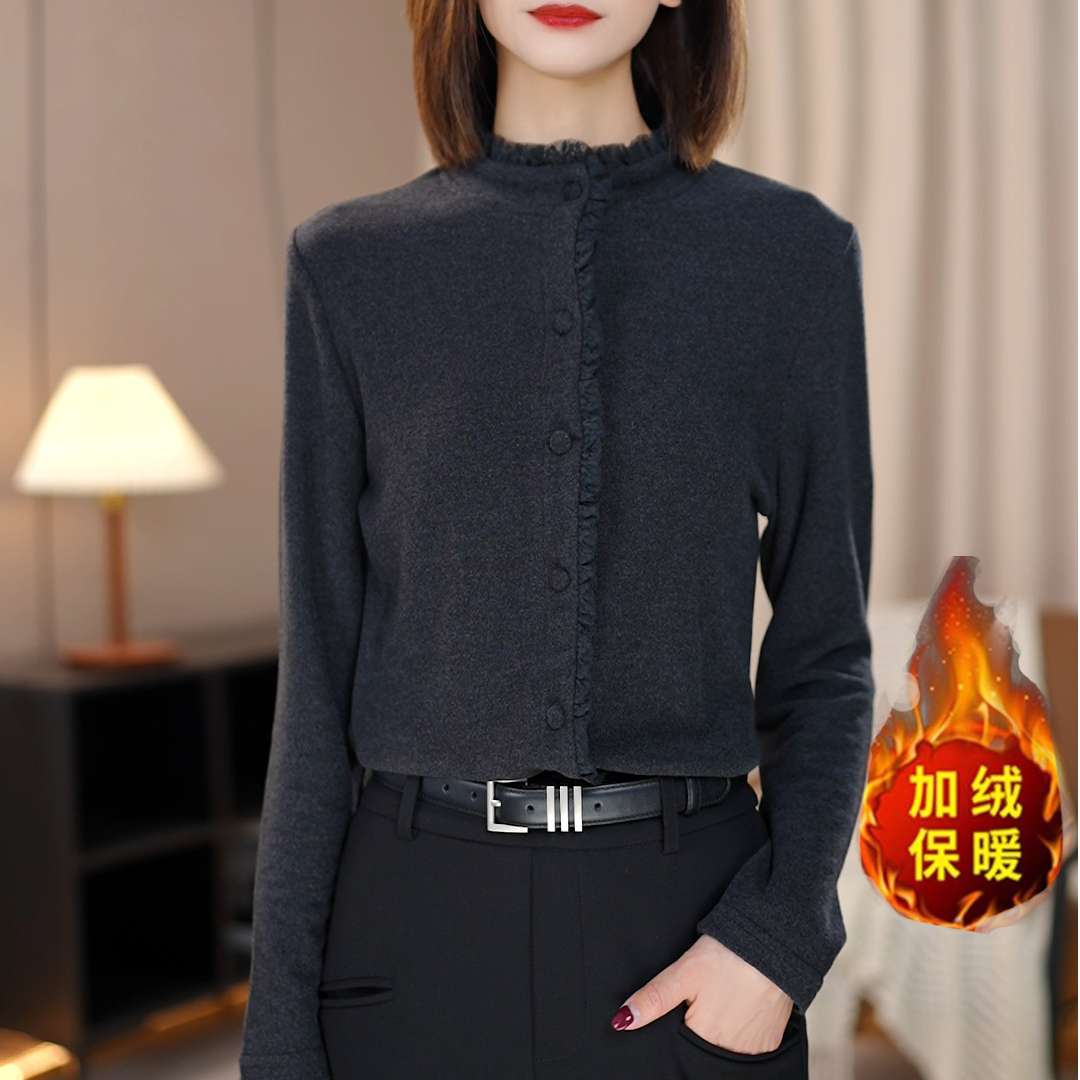 2025春季新款精致花边设计感女款2024秋装爆款打底衫内搭百搭