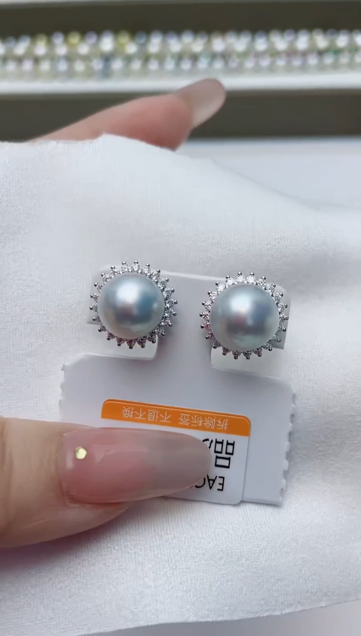 【闪购商品】海水珍珠耳饰银S925镶嵌A14