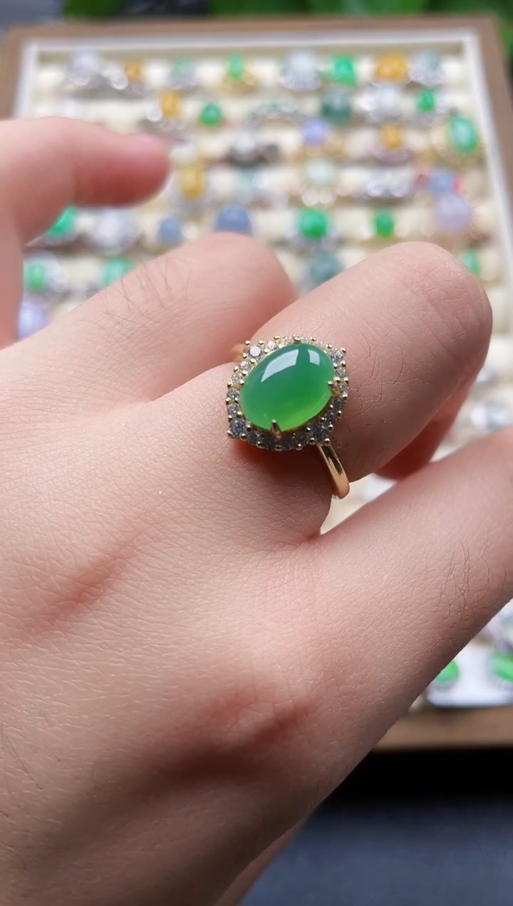 银S925镶嵌戒指翡翠41