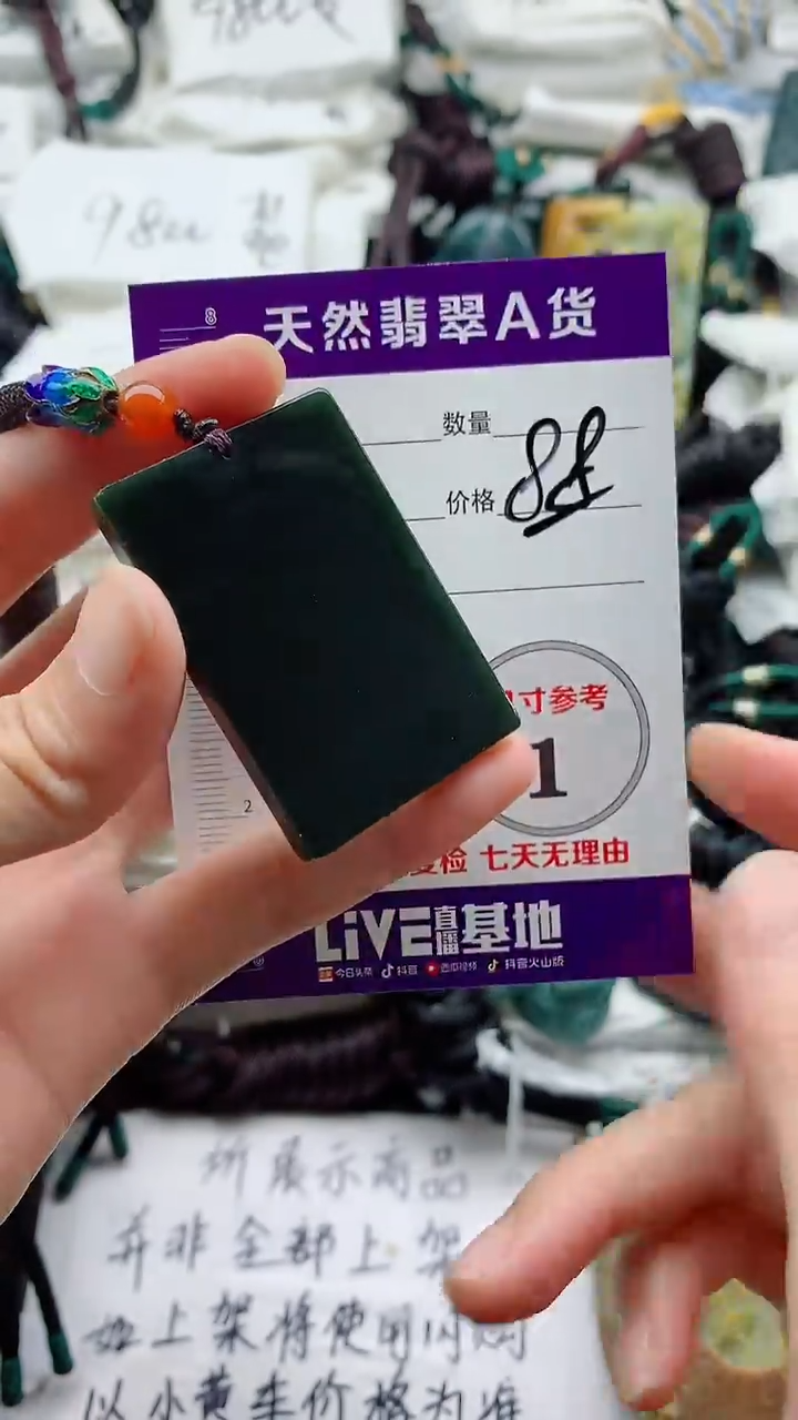 颈饰未镶嵌和田玉（墨玉）8