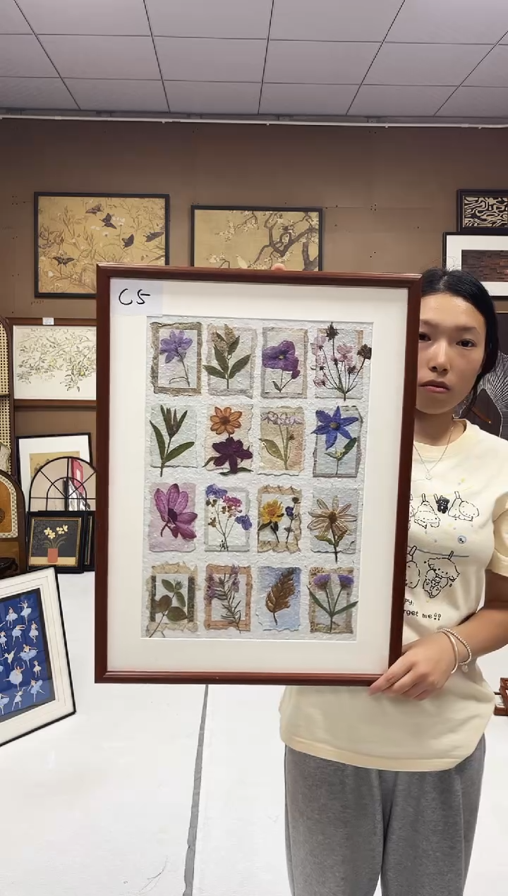 竖款红木框  45*60