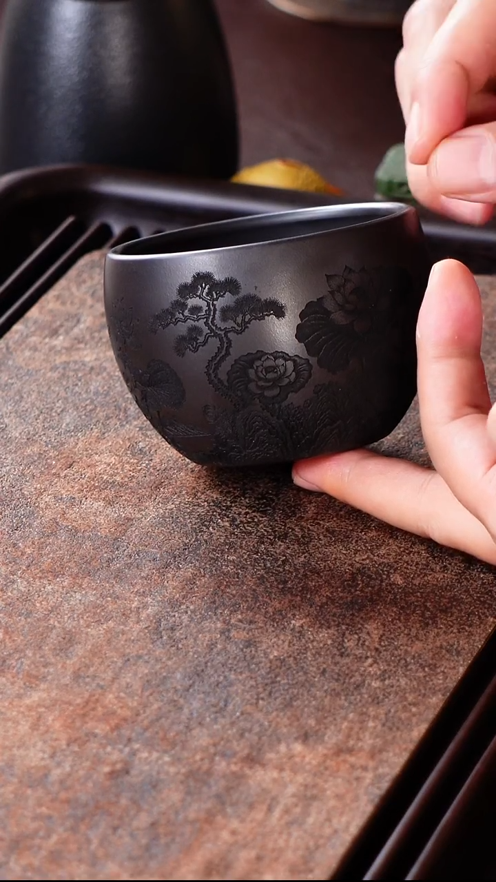 茶杯紫砂04精品石黄紫砂杯