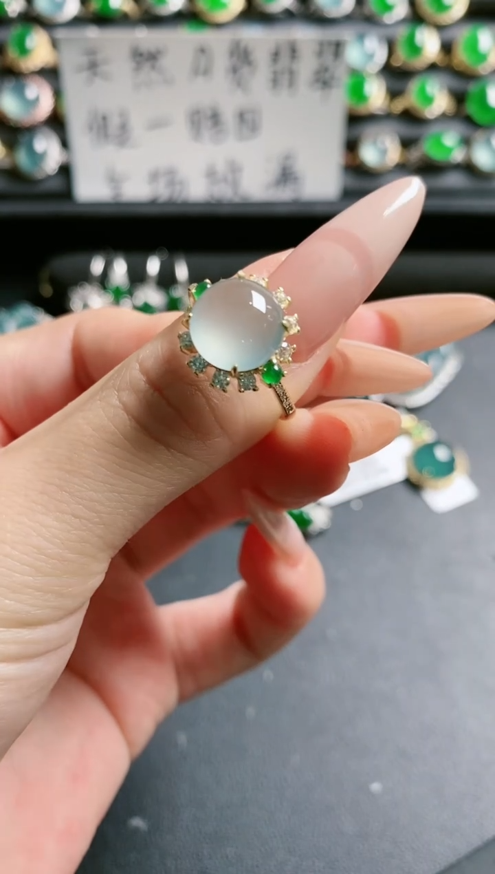 【闪购商品】翡翠戒指银S925镶嵌11111111