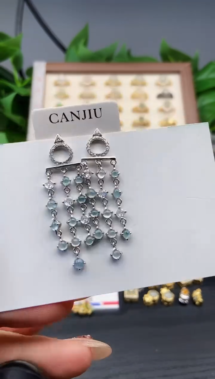 银S925镶嵌戒指翡翠12