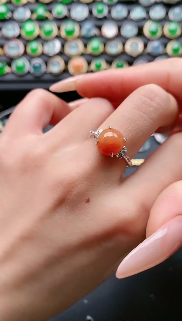 【闪购商品】翡翠戒指银S925镶嵌1111111