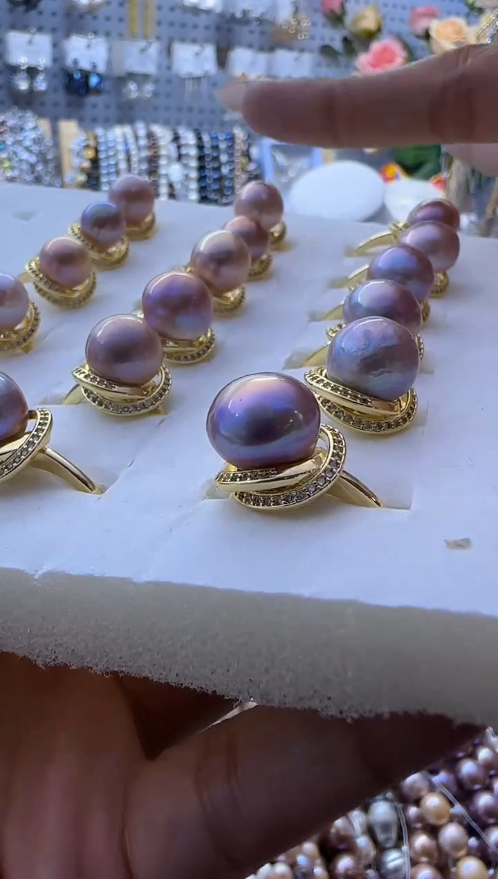 【闪购商品】淡水珍珠戒指未镶嵌755多样性发货 发其一