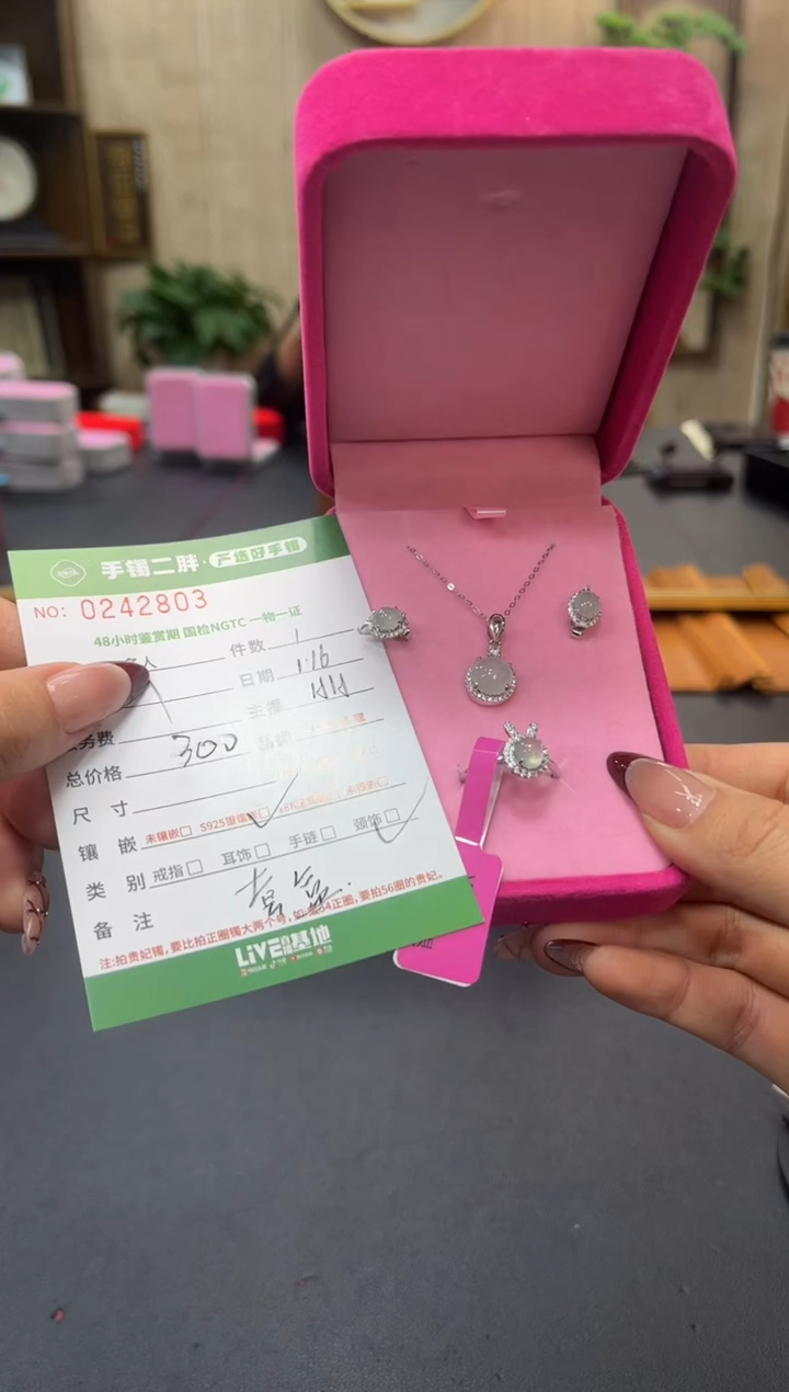 【闪购商品】翡翠套链银S925镶嵌多人