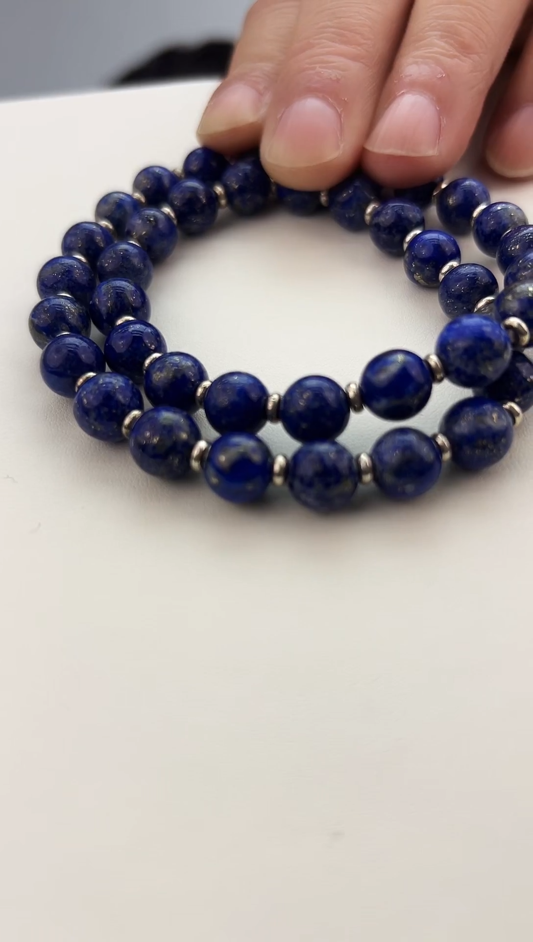 未镶嵌手链水晶青金石双圈手链8888