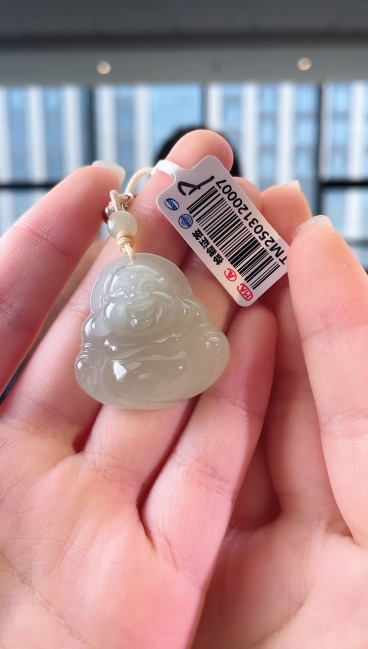 和田玉未镶嵌颈饰佛公 xp