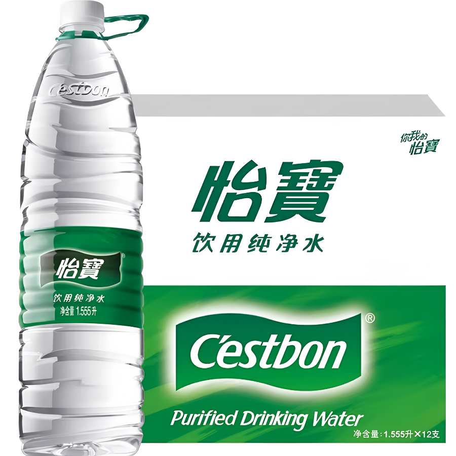 怡宝 饮用纯净水1.55L*12瓶 整箱