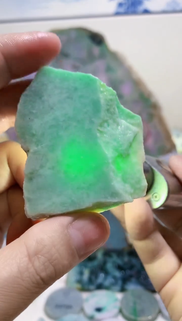 裸石翡翠0蒙0翡翠珠宝0