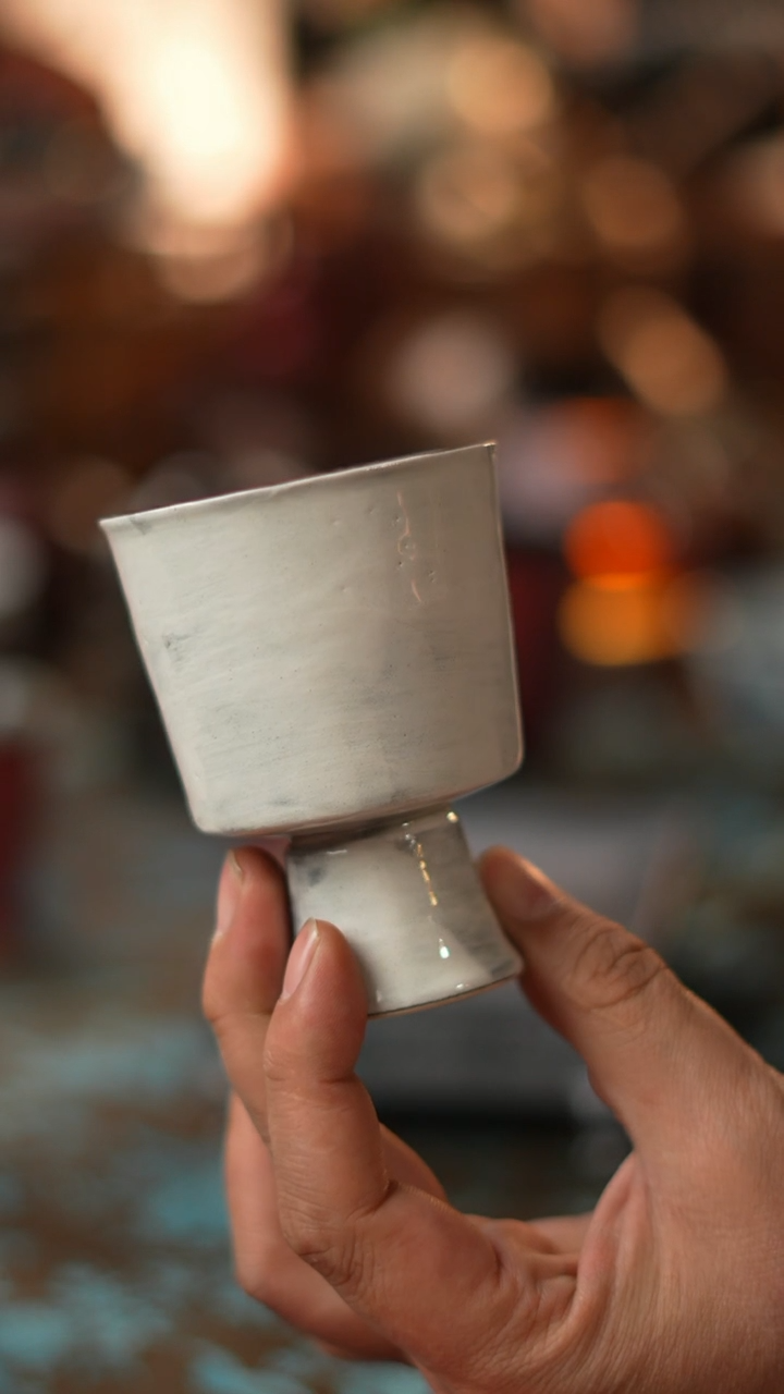 【闪购商品】白粉引高足杯大号