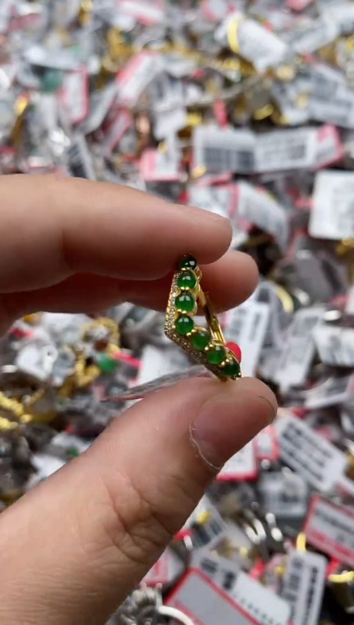 【闪购商品】翡翠戒指银S925镶嵌66666---7