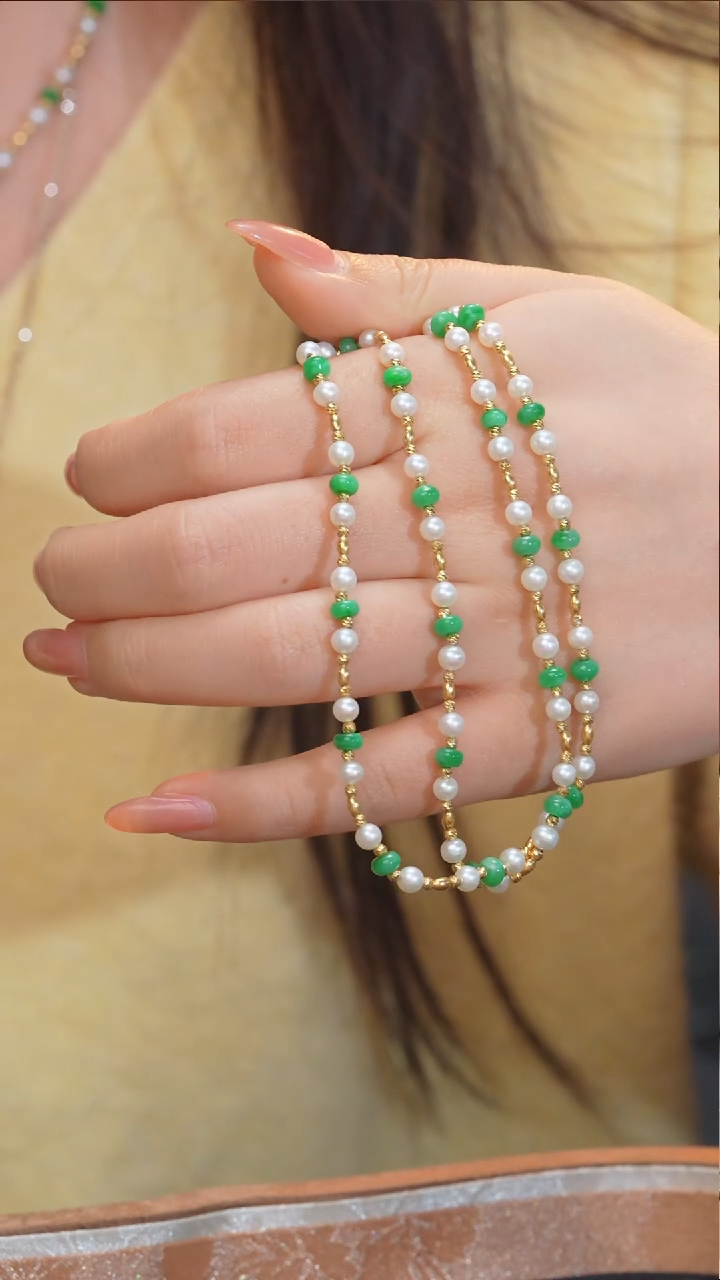 【闪购商品】翡翠颈饰18K金镶嵌@@P1803