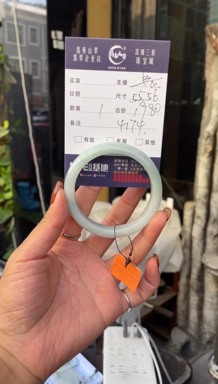 未镶嵌手镯翡翠C 55-56正圈 4174