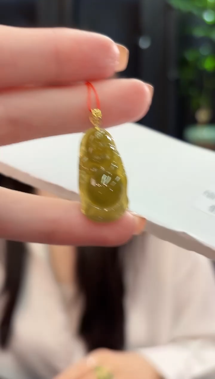 吊坠(不含链)18K金镶嵌翡翠 缅甸A货/支持复检/一件