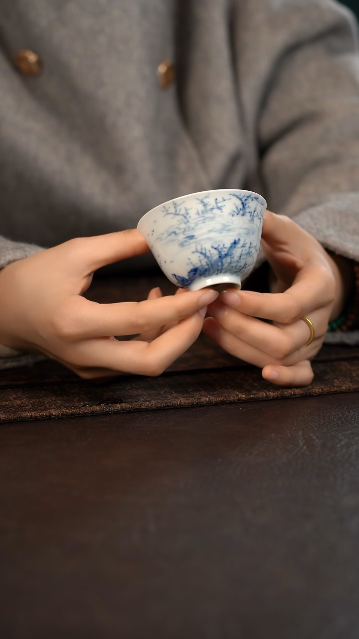 【闪购商品】杯805号HLX陶瓷山水铃铛杯