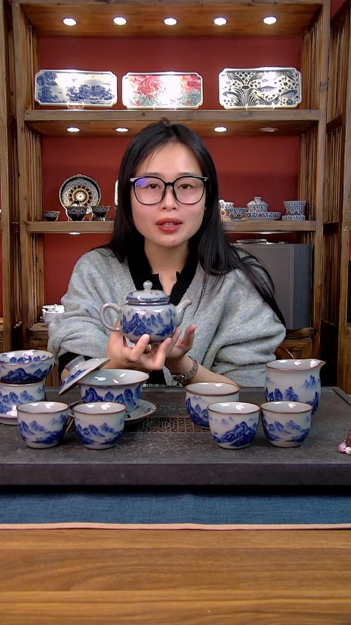 简装家用款9件套 老陶泥开片纹陶瓷茶具