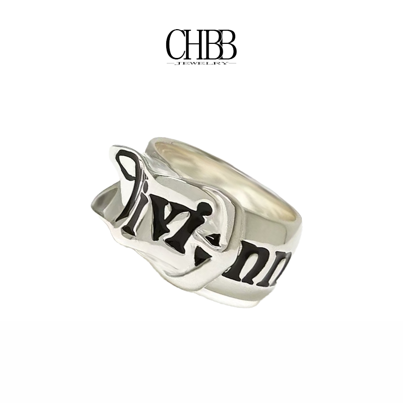 橙画 合金戒指 异型标志 男女款