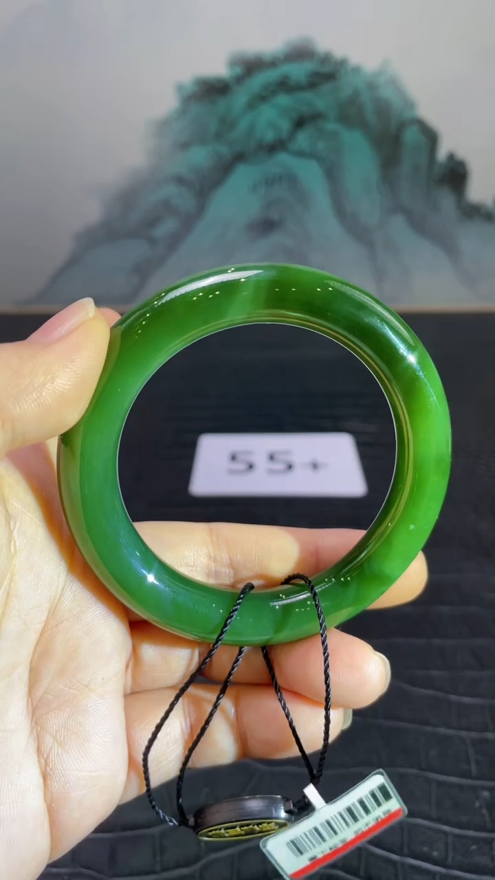 未镶嵌手镯和田玉（碧玉）小***.55+