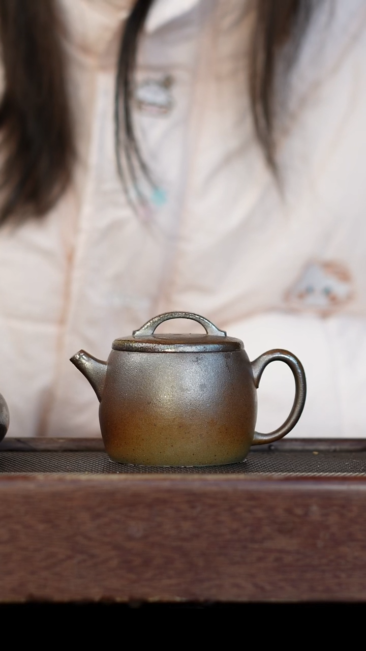 茶壶紫砂柴烧紫砂天青汉瓦