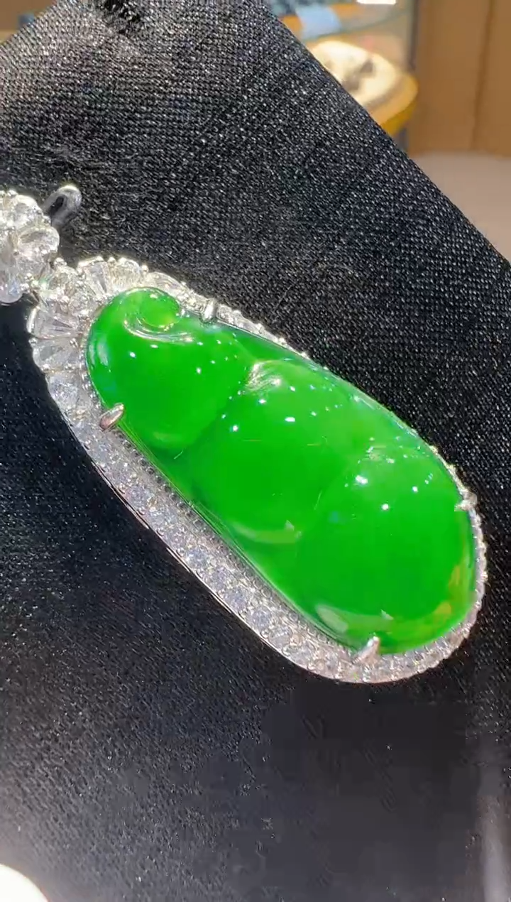 【闪购商品】翡翠吊坠(不含链)银S925镶嵌                   