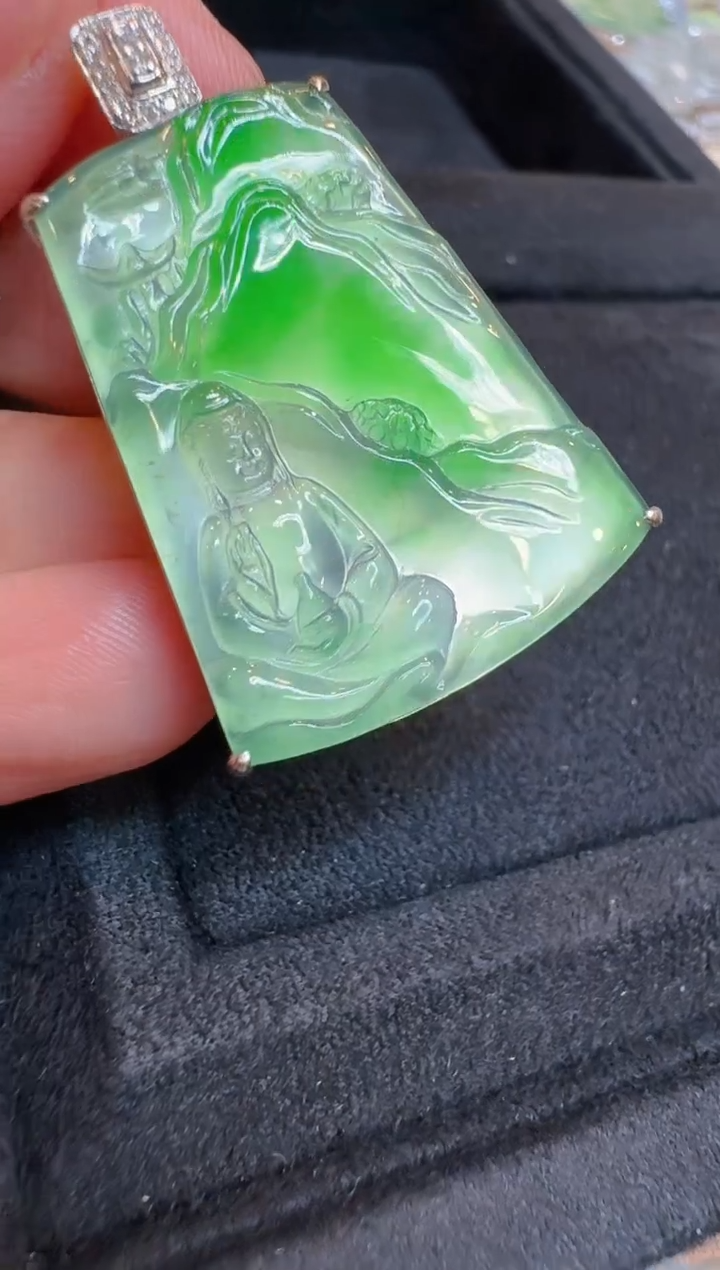 【闪购商品】翡翠吊坠(不含链)18K金镶嵌多样性团购发一件