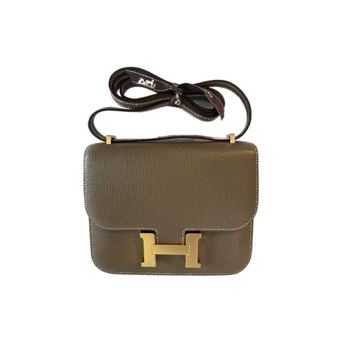 未使用 Hermes/爱马仕 小花Jerry活动康康 19 带镜子 大象灰