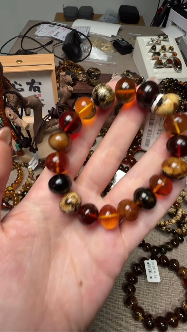 【闪购商品】琥珀手链未镶嵌抚顺琥珀